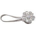Shiny Flowers Magnetic Curtain Clip Tieback European Style Curtain Clasp Hanging Ball Rope Straps Home Decoration Accessories Crystal Curtain Magnetic Tieback Flower Curtain Clips Buckle with Stretchy Wire Rope For Home Office Decoration