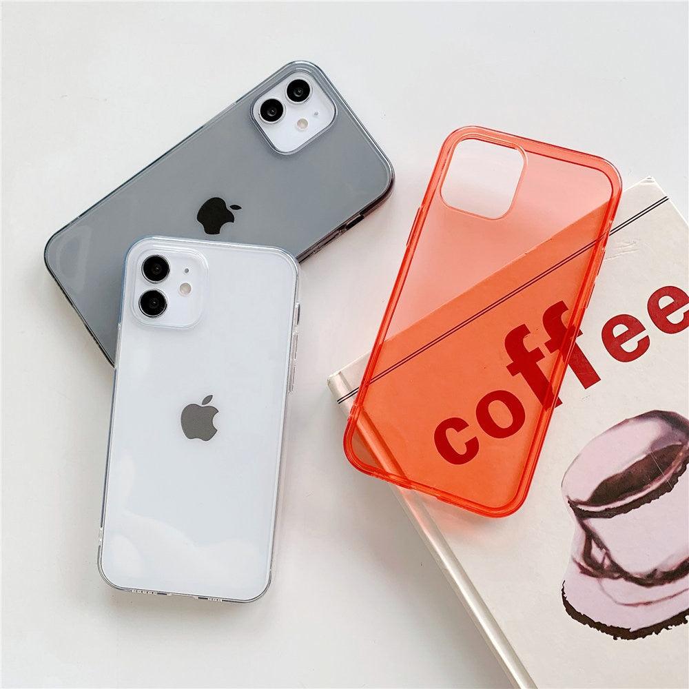 Shockproof Bumper Cover Anti-Scratch Protective Slim Thin Phone Case for iPhone Candy Color Transparent Silicone Phone Case For iPhone 14 12 13 Mini 14 Pro Max Clear Soft Cover