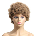 Short Afro Curly Human Hair Full Machine Wigs for Women 150% Density Short Hair Pixie Cut Wig Remy Human Hair Afro Wig For Black Women Gifts for Girlfriends