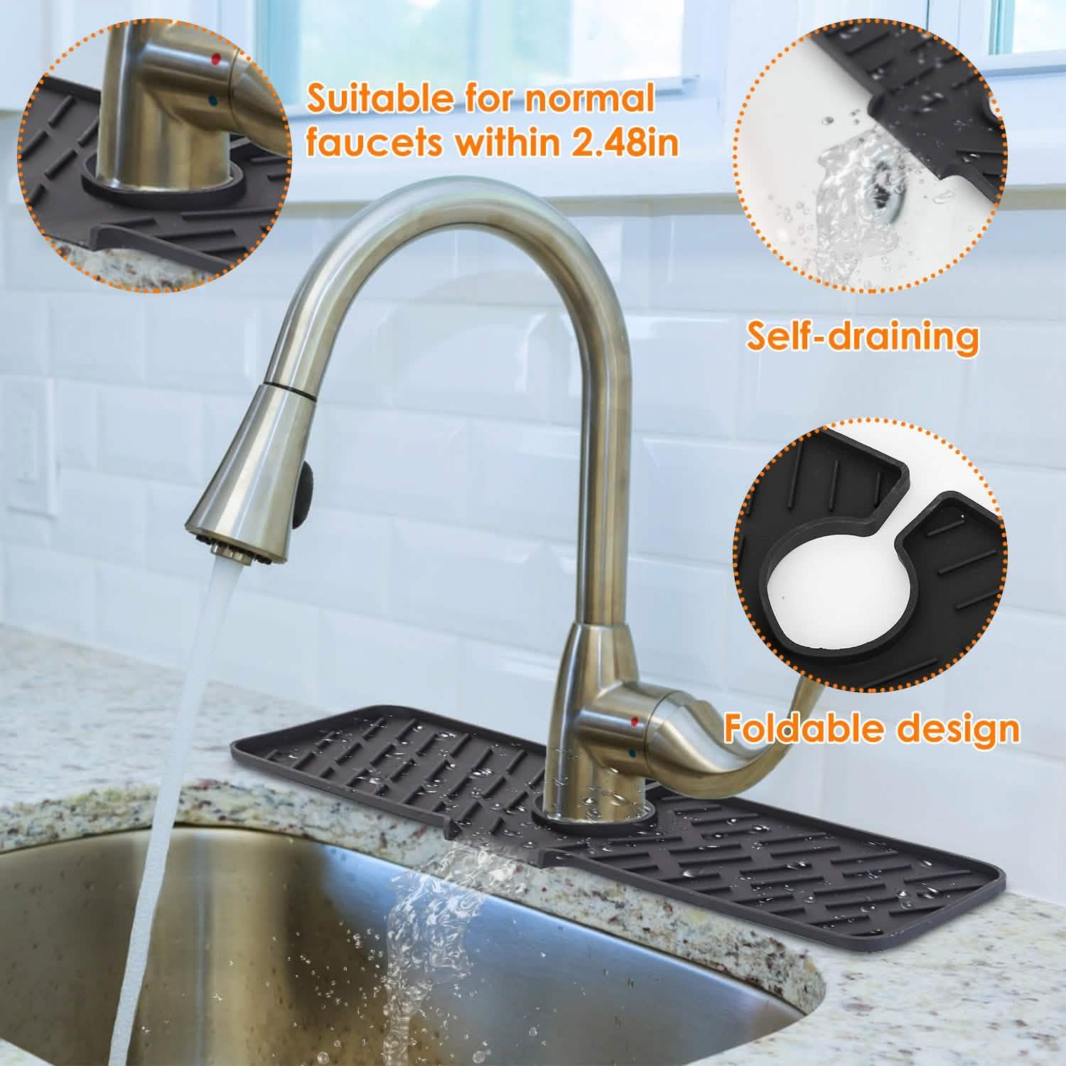 Silicon Faucet Kitchen Sink Mat