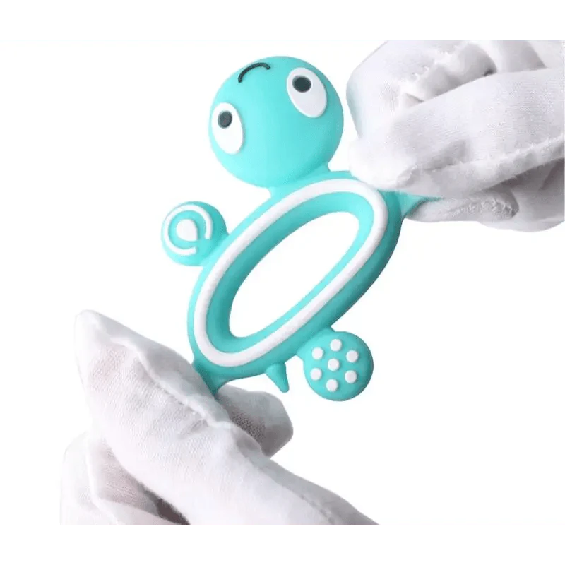 Silicone Baby Teethers Turtle 1PC Food Grade Animal Silicone Tiny Rod Children's Goods Nurse Gift Baby Teether Toys Bite Bites