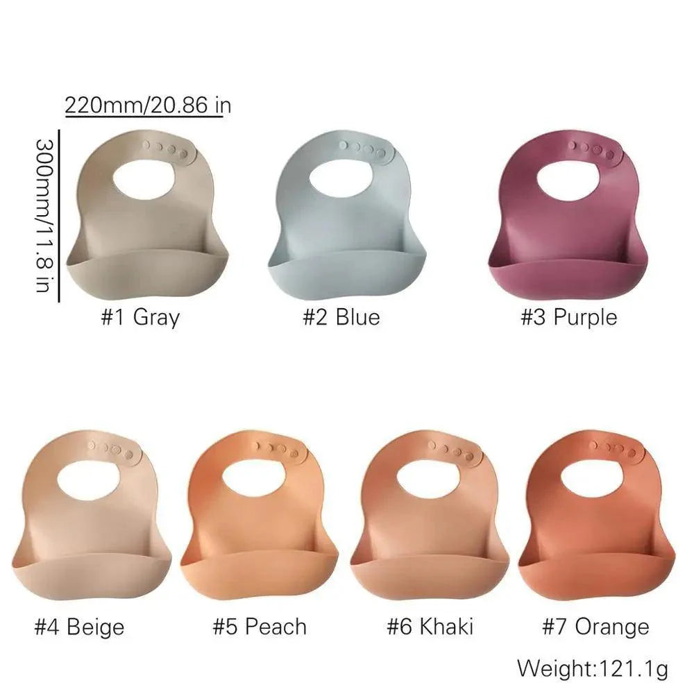Silicone Bibs For Kids Newborn Baby Feeding Tableware Waterproof  Baby Bibs For Toddler Bib For Kids