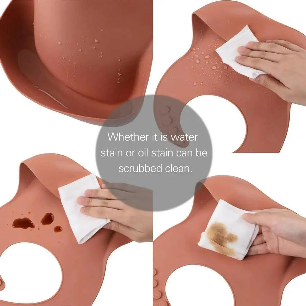 Silicone Bibs For Kids Newborn Baby Feeding Tableware Waterproof  Baby Bibs For Toddler Bib For Kids