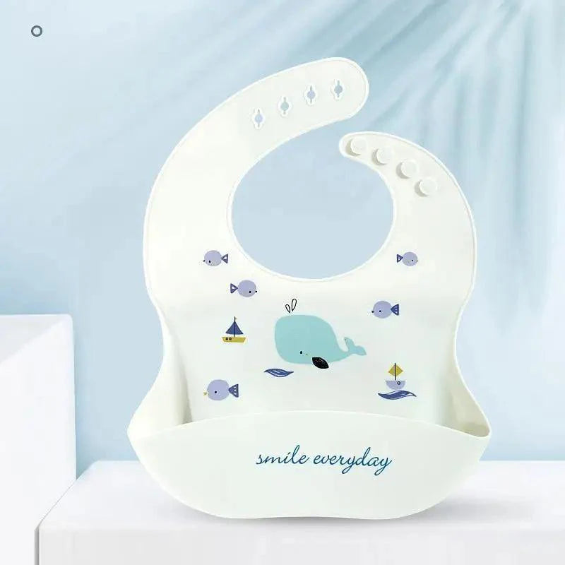 Silicone Bibs For Kids Newborn Baby Feeding Tableware Waterproof  Baby Bibs For Toddler Bib For Kids