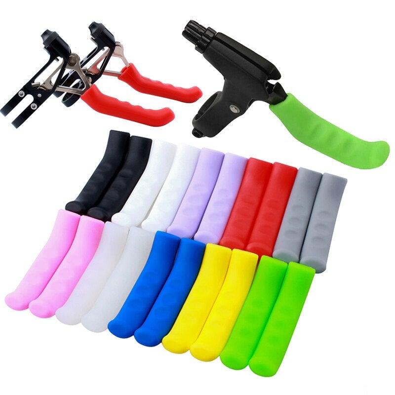 Silicone Bicycle Lever Grips Protectors Anti-Skid Bike Brake Lever Handle Bike Silicone Brake Cover Protector Silicone Grips Anti-Slip Waterproof Protector Cycling Accessory