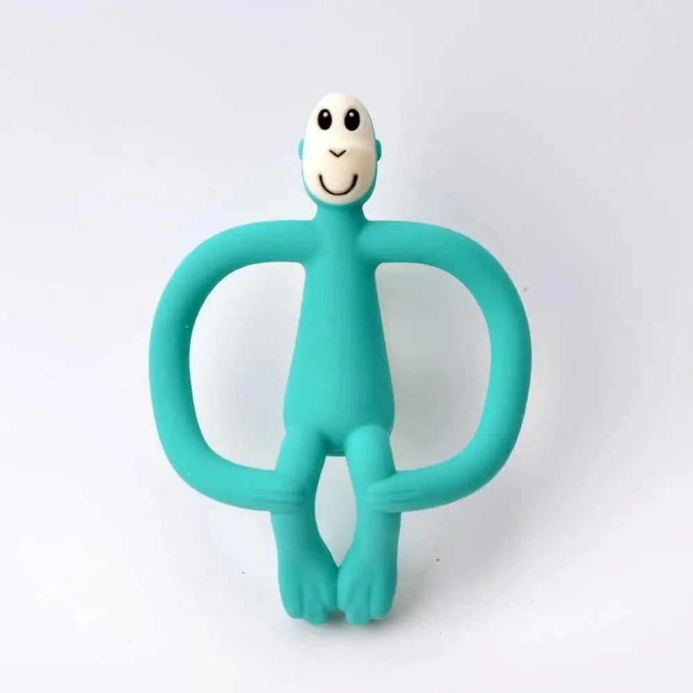 Silicone Cartoon Monkey Toddler Molar Teeth Pain Relief Tool Kids Teether  Teething Beads Baby Shower Gift