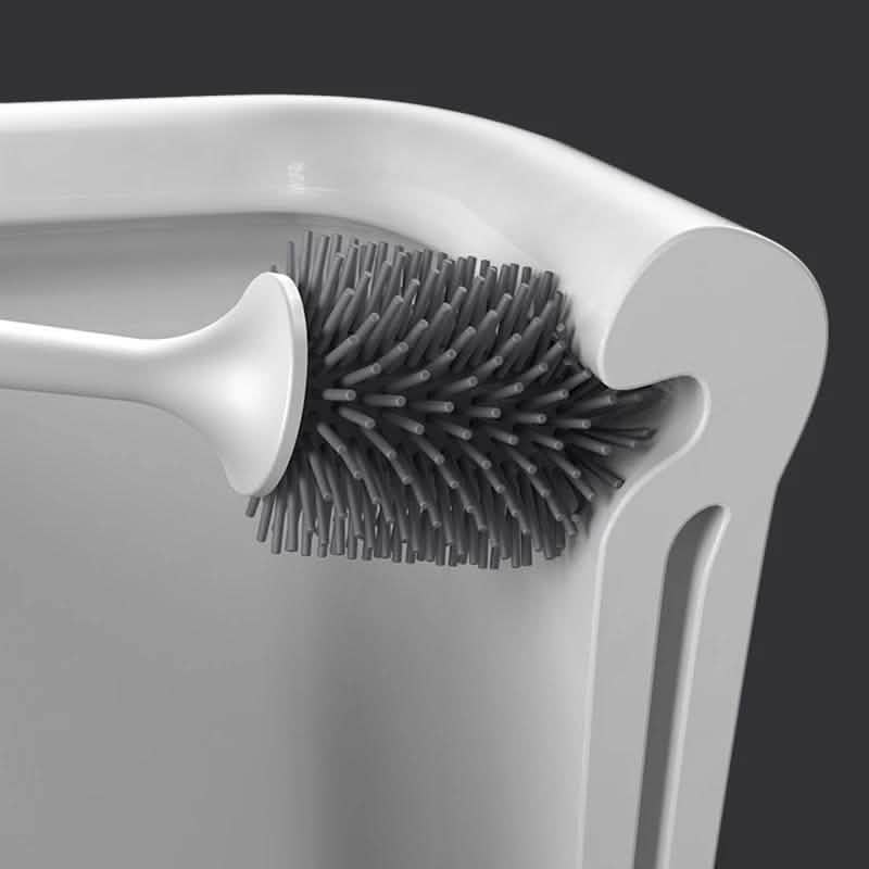Silicone Head Toilet Brush Quick Draining Clean Tool