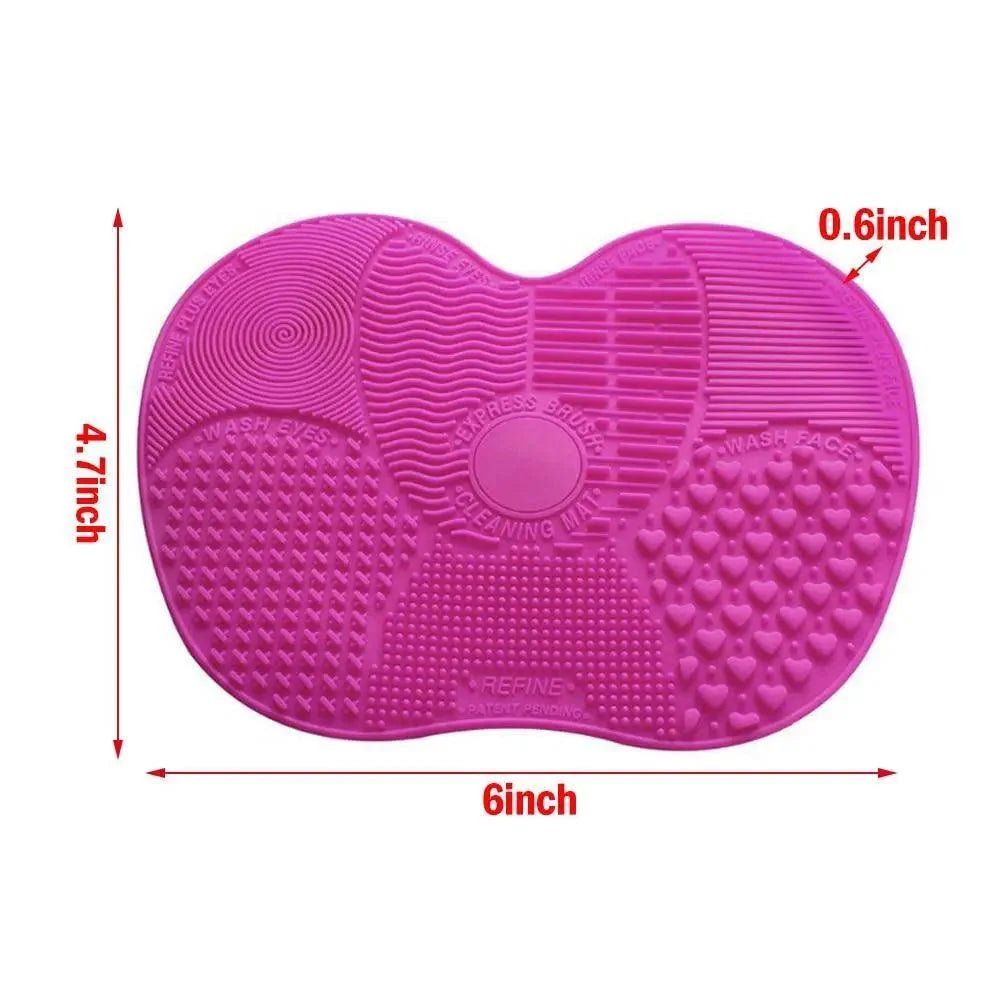 Silicone Makeup Brush Cleaning Pad -  Portable Makeup Cleaning Washing Tool Scrubber