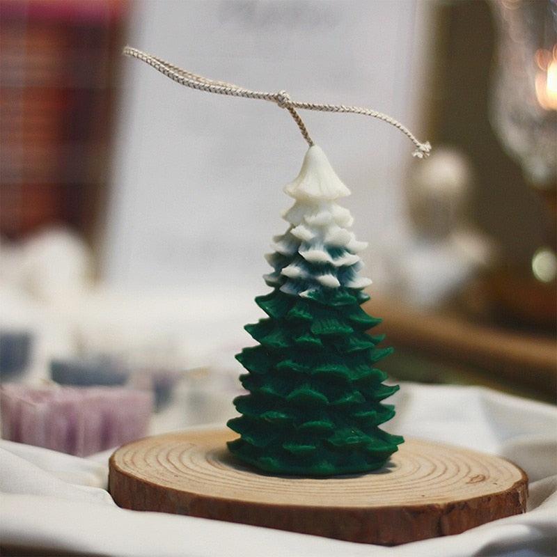 Silicone Mould Christmas Tree Shaped Cake Mold Decoration Tools Candle Mold Baking Tool Home Decoration For Christmas Party 3D Tree Shaped Candle Silicone Mold 4Pcs Different Xmas Pine Molds
