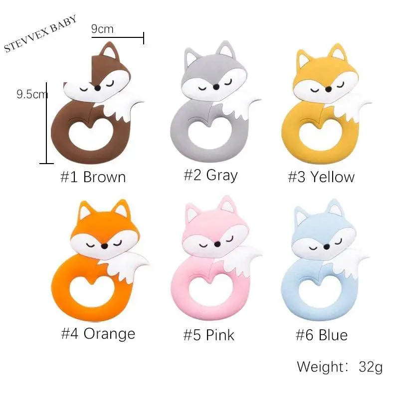 Silicone Teether Rodent Cartoon Animals 1pc Food Grade Silicone Pandents,  Teething Toys For Teeth Tiny Rod Baby Teethers Gift
