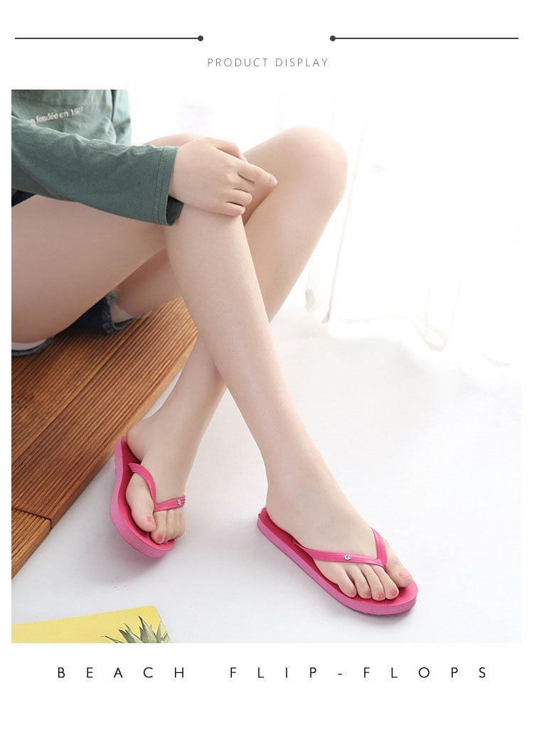 Simple Colors Comfortable Slippers Flip Flop Women Summer Fashion Casual Non-Slip Couple Flip Flops Breathable Beach Flip Flops For Women Summer Beach Slide Sandals