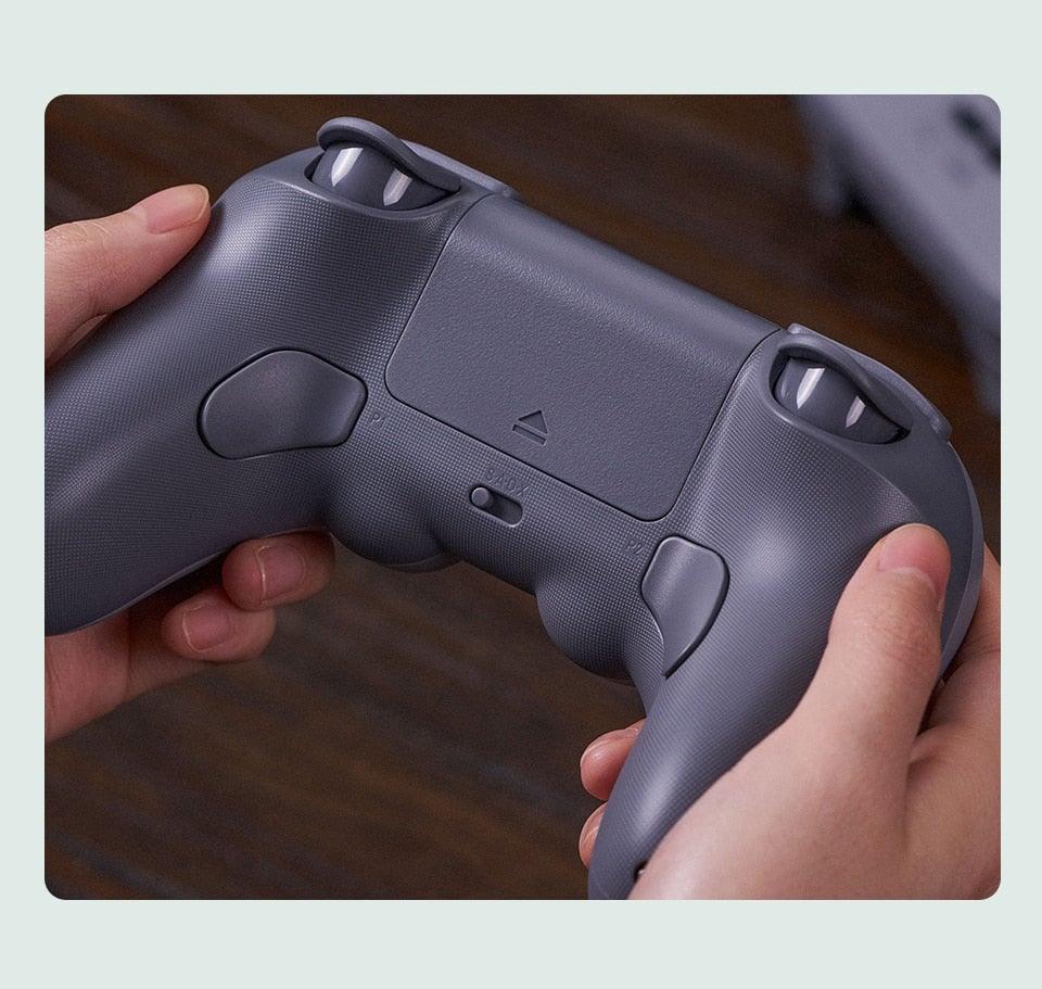 Simple Pure White Bluetooth Joystick Gamepad Controller Compatible With PC Monitor Laptop Tablet