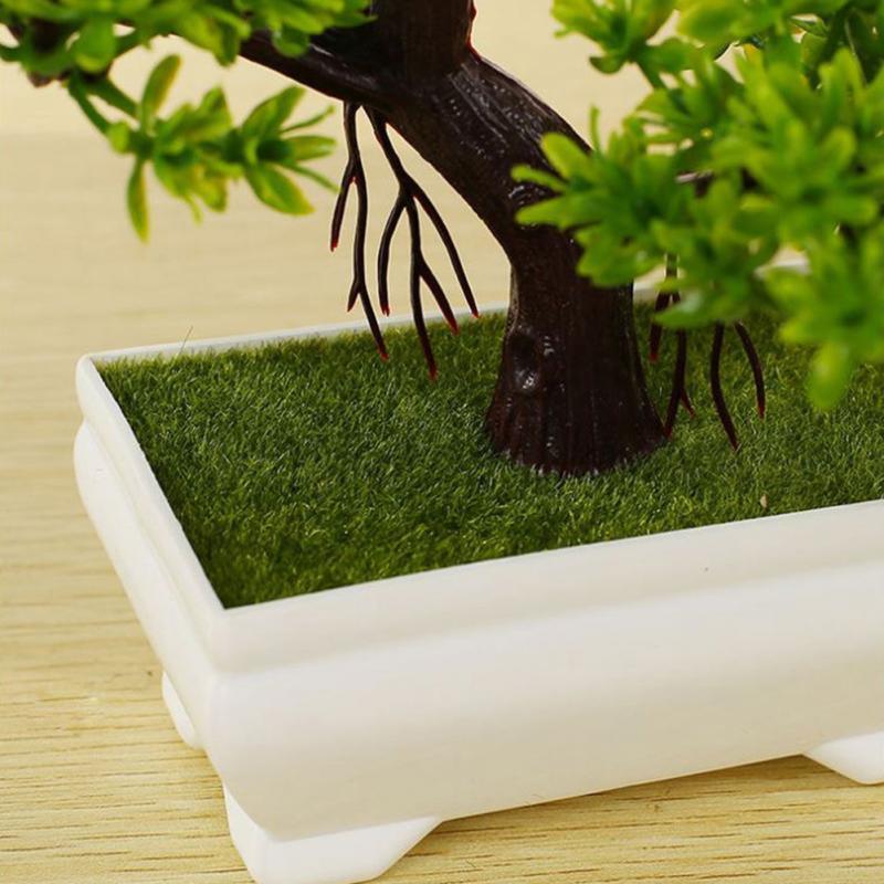Simulation Lifelike Simple Potted Decor Artificial Bonsai Pine Tree Decorative Bonsai Ornaments Fake Gift Artificial Accessories Fake Flowers Arrangements for Home Decoration