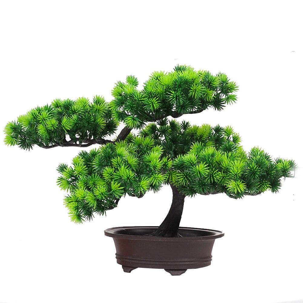 Simulation Lifelike Simple Potted Decor Artificial Bonsai Pine Tree Decorative Bonsai Ornaments Fake Gift Artificial Accessories Fake Flowers Arrangements for Home Decoration