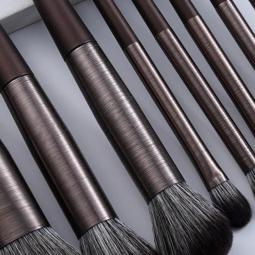 Sizzling 11/8pcs Natural Hair Green Makeup Brushes Foundation Powder Eyeshadow Eyebrow Brush Set Profesional Cosmetic Tool