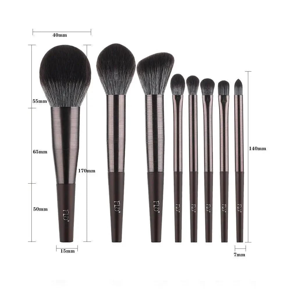 Sizzling 11/8pcs Natural Hair Green Makeup Brushes Foundation Powder Eyeshadow Eyebrow Brush Set Profesional Cosmetic Tool
