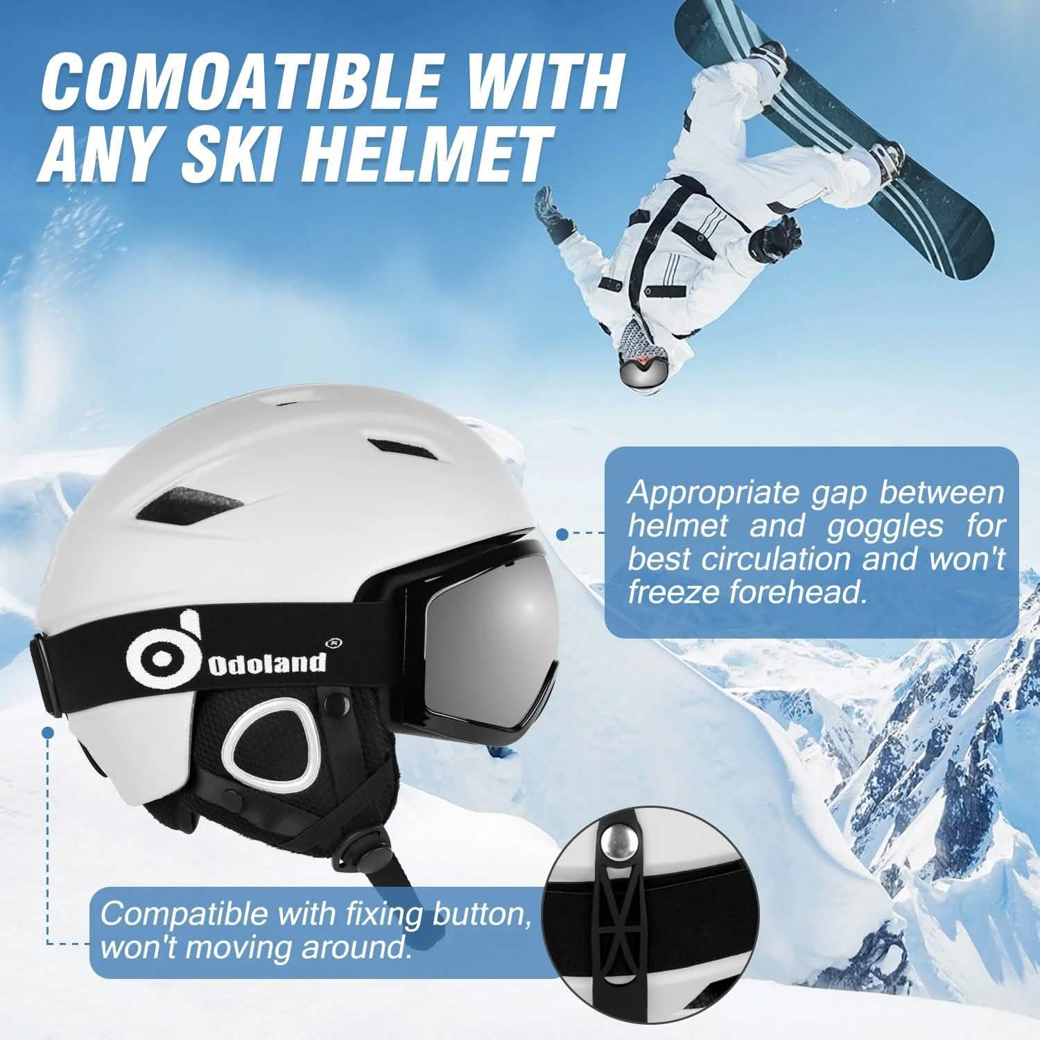 Ski Goggles Double Lens Anti-Fog Winter Windproof