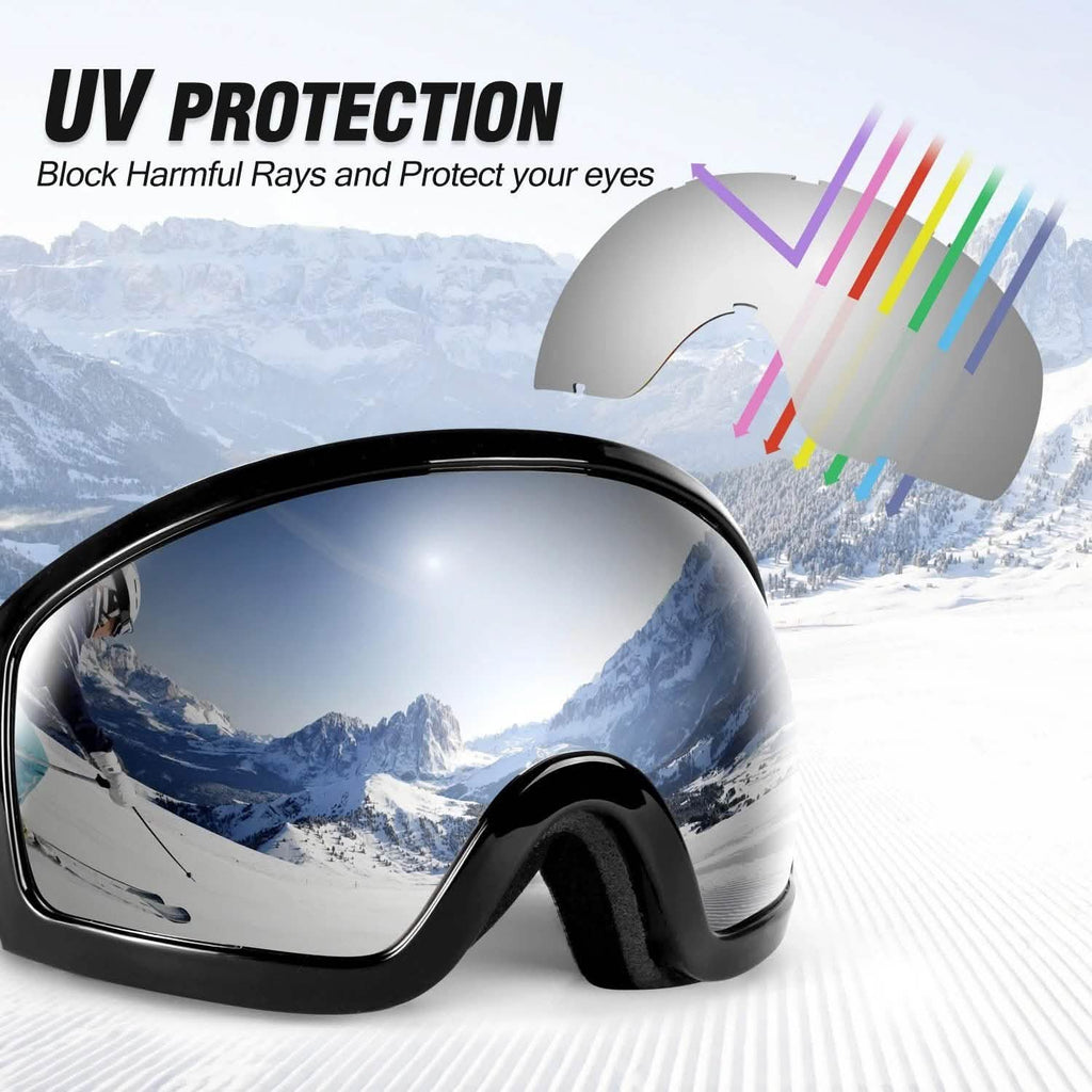 Ski Goggles Double Lens Anti-Fog Winter Windproof
