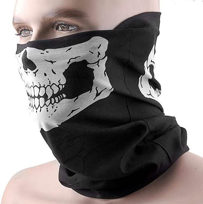 Skull Face Bandana Mask and Neck Gaiter