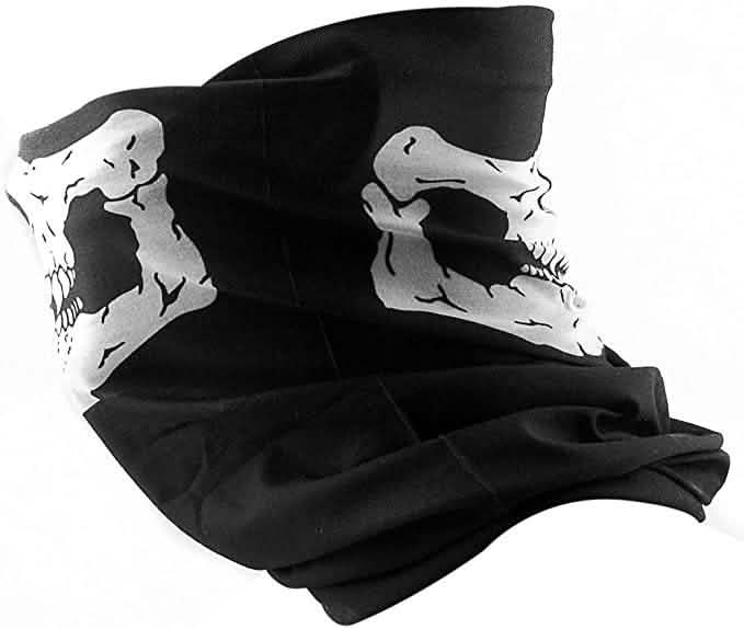Skull Face Bandana Mask and Neck Gaiter