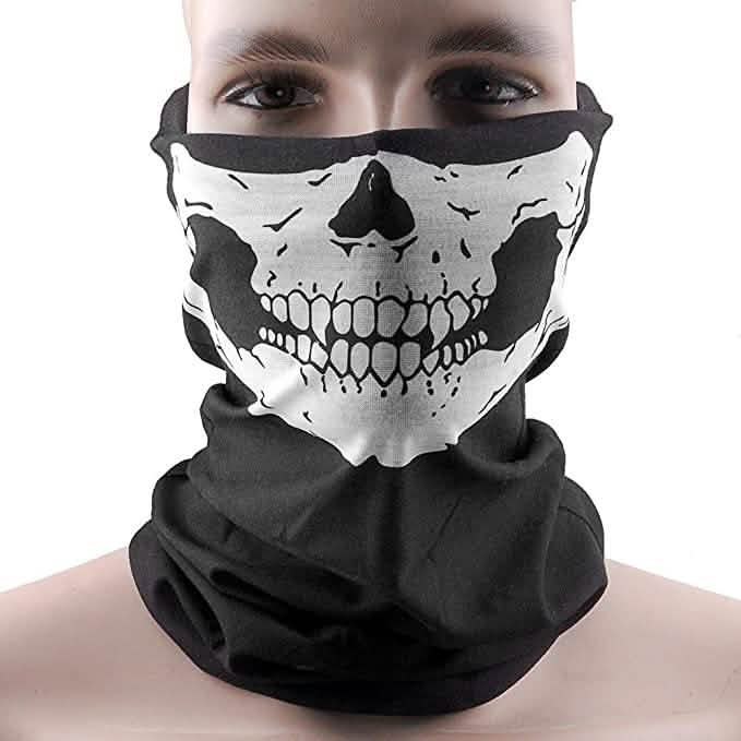 Skull Face Bandana Mask and Neck Gaiter