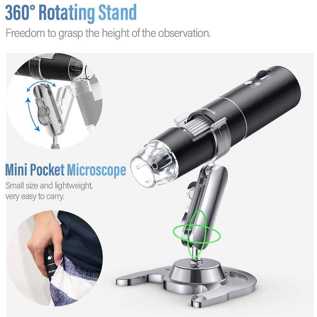 Skybasic 50X to 1000X WiFi Handheld Zoom Endoscopic Camera