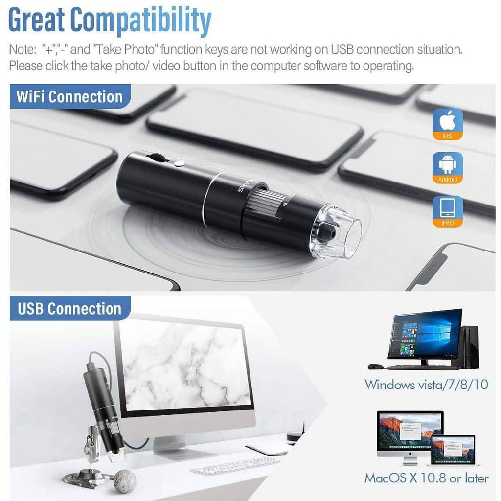 Skybasic 50X to 1000X WiFi Handheld Zoom Endoscopic Camera