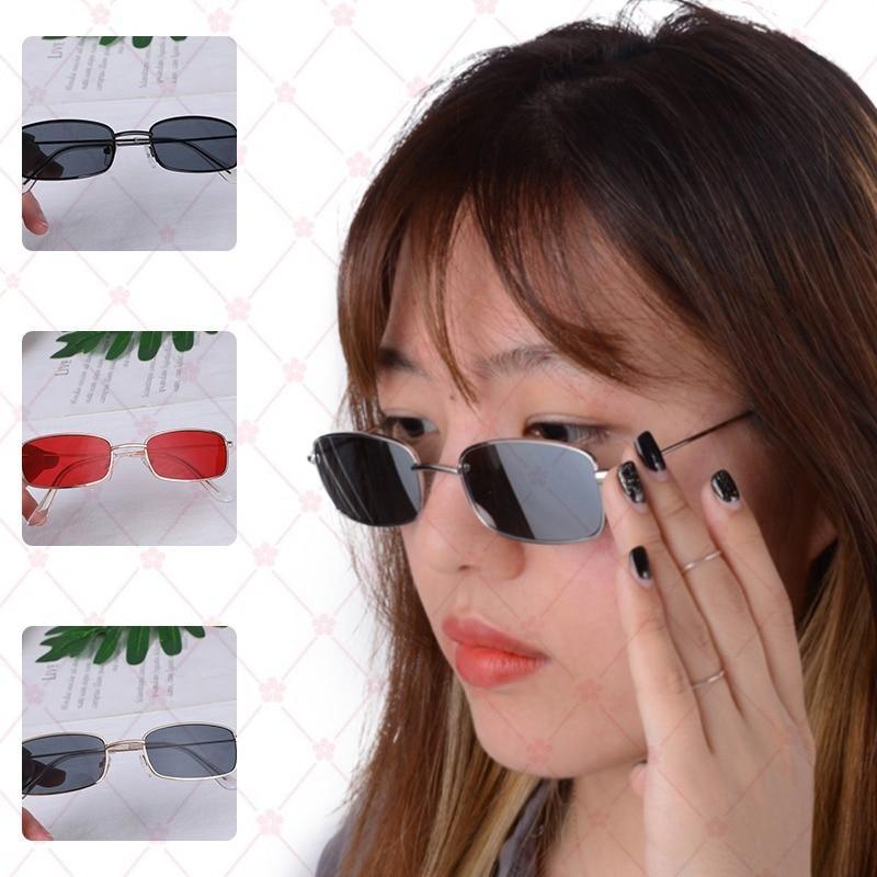 Slender Square Sunglasses Retro Metal Frame Square Sunglasses  Small Vintage & Retro Style Sunglasses Shades Of Rectangle Sunglasses For Women Classic Vintage & Metal Square Frame Sun Glasses Eyewear For Men & Women