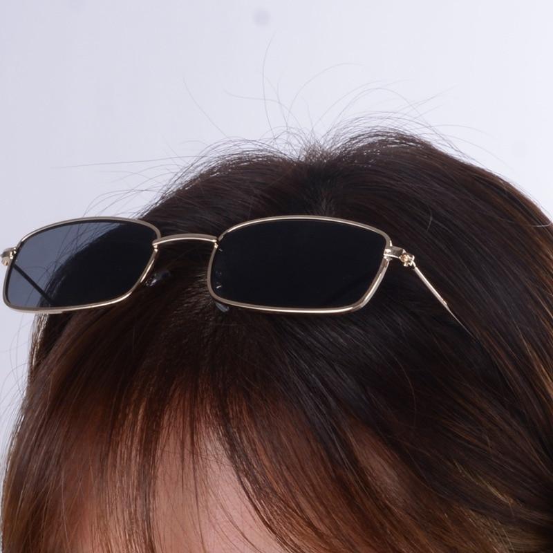 Slender Square Sunglasses Retro Metal Frame Square Sunglasses  Small Vintage & Retro Style Sunglasses Shades Of Rectangle Sunglasses For Women Classic Vintage & Metal Square Frame Sun Glasses Eyewear For Men & Women