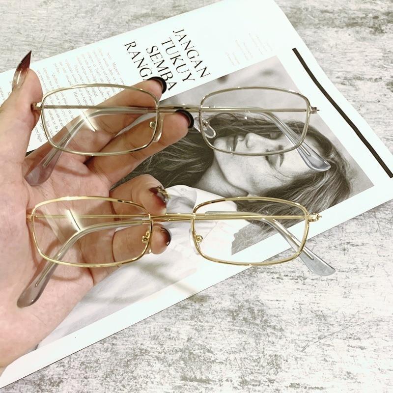 Slender Square Sunglasses Retro Metal Frame Square Sunglasses  Small Vintage & Retro Style Sunglasses Shades Of Rectangle Sunglasses For Women Classic Vintage & Metal Square Frame Sun Glasses Eyewear For Men & Women