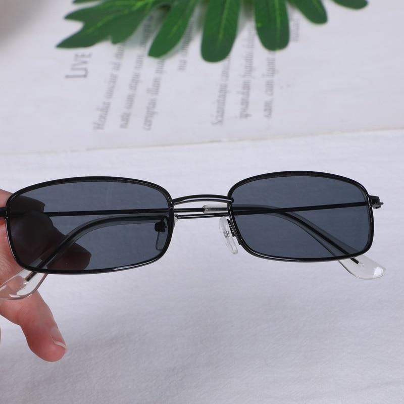 Slender Square Sunglasses Retro Metal Frame Square Sunglasses  Small Vintage & Retro Style Sunglasses Shades Of Rectangle Sunglasses For Women Classic Vintage & Metal Square Frame Sun Glasses Eyewear For Men & Women
