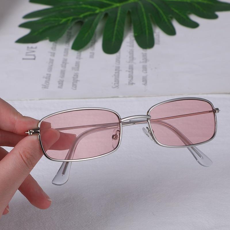 Slender Square Sunglasses Retro Metal Frame Square Sunglasses  Small Vintage & Retro Style Sunglasses Shades Of Rectangle Sunglasses For Women Classic Vintage & Metal Square Frame Sun Glasses Eyewear For Men & Women
