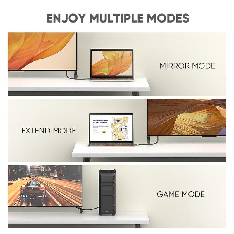 Slim And Flexible 1.4 8K HDR 60Hz 4K@144Hz 32.4Gbps DisplayPort Cable Adapter For PC Laptop TV Monitor Projector