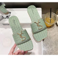 Slippers Women Wear Tide Flat Bottom Fashion Sandals Out In Summer Elegant Beach Shoes Beach Flip Flops Sandals Leather Slide Beach Pool Slipper Outdoor Sandals