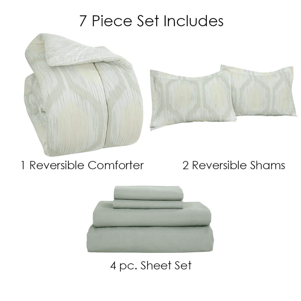 Sloane Street Hexagon Strié Stripe Reversible Bed in a Bag