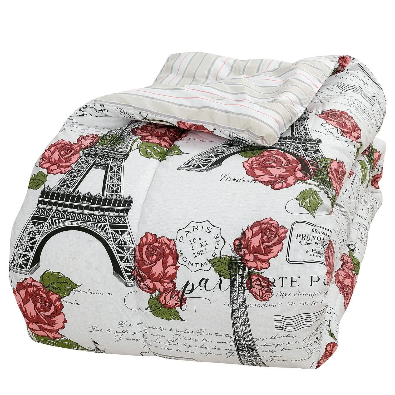 Sloane Street Paris Rose Eiffel Tower Reversible Bed in a Bag