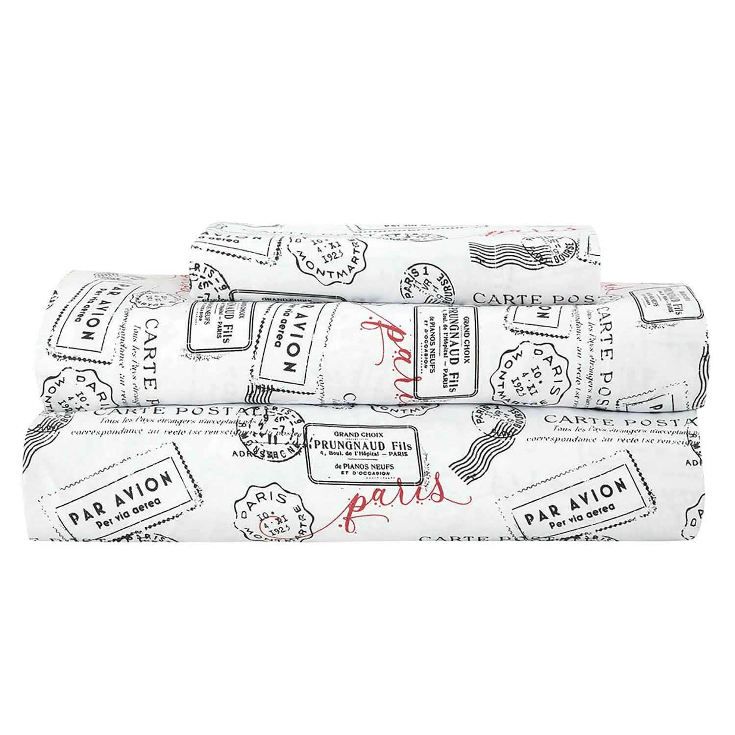 Sloane Street Paris Rose Eiffel Tower Reversible Bed in a Bag