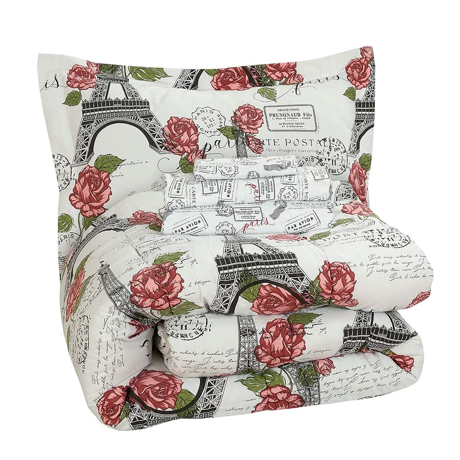 Sloane Street Paris Rose Eiffel Tower Reversible Bed in a Bag