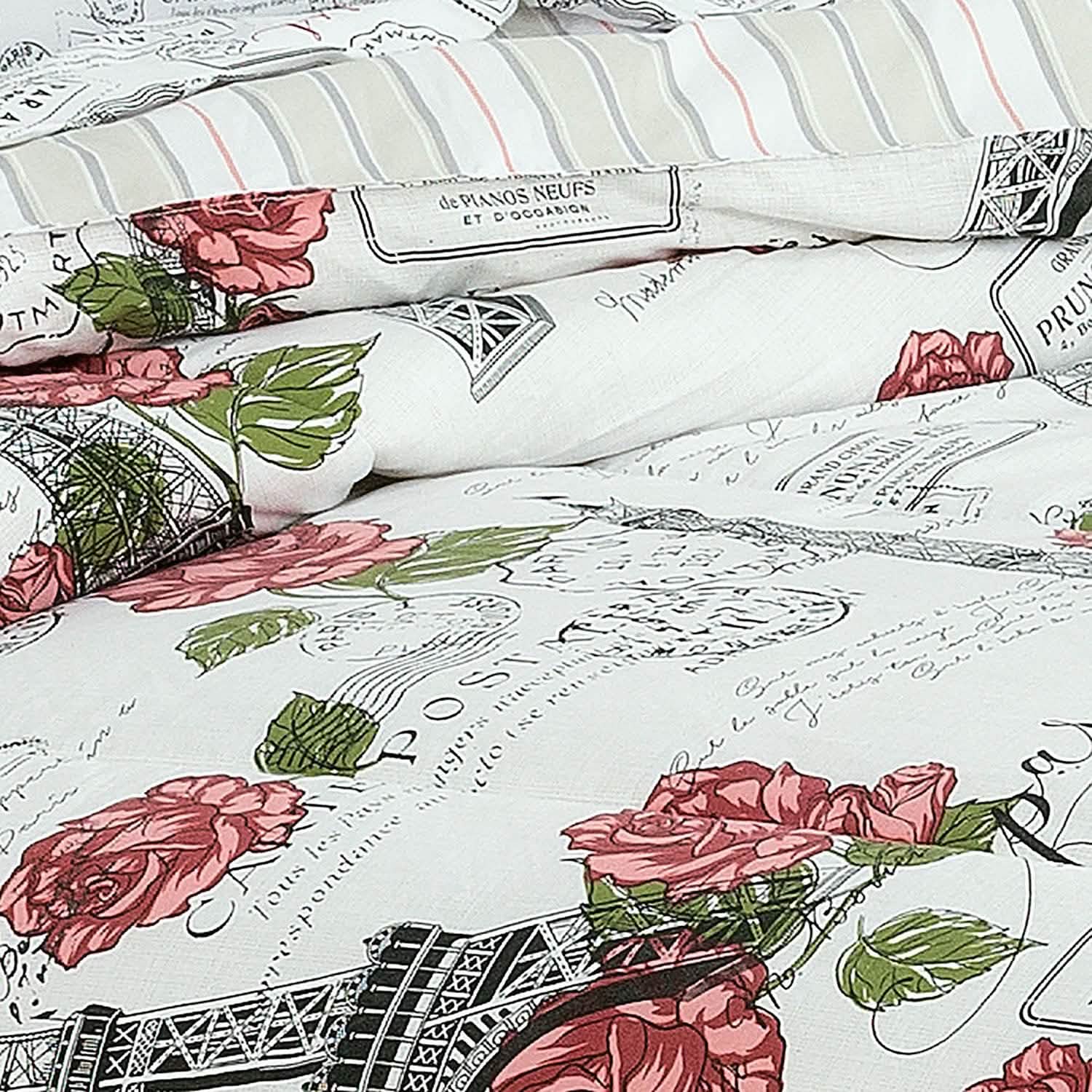 Sloane Street Paris Rose Eiffel Tower Reversible Bed in a Bag