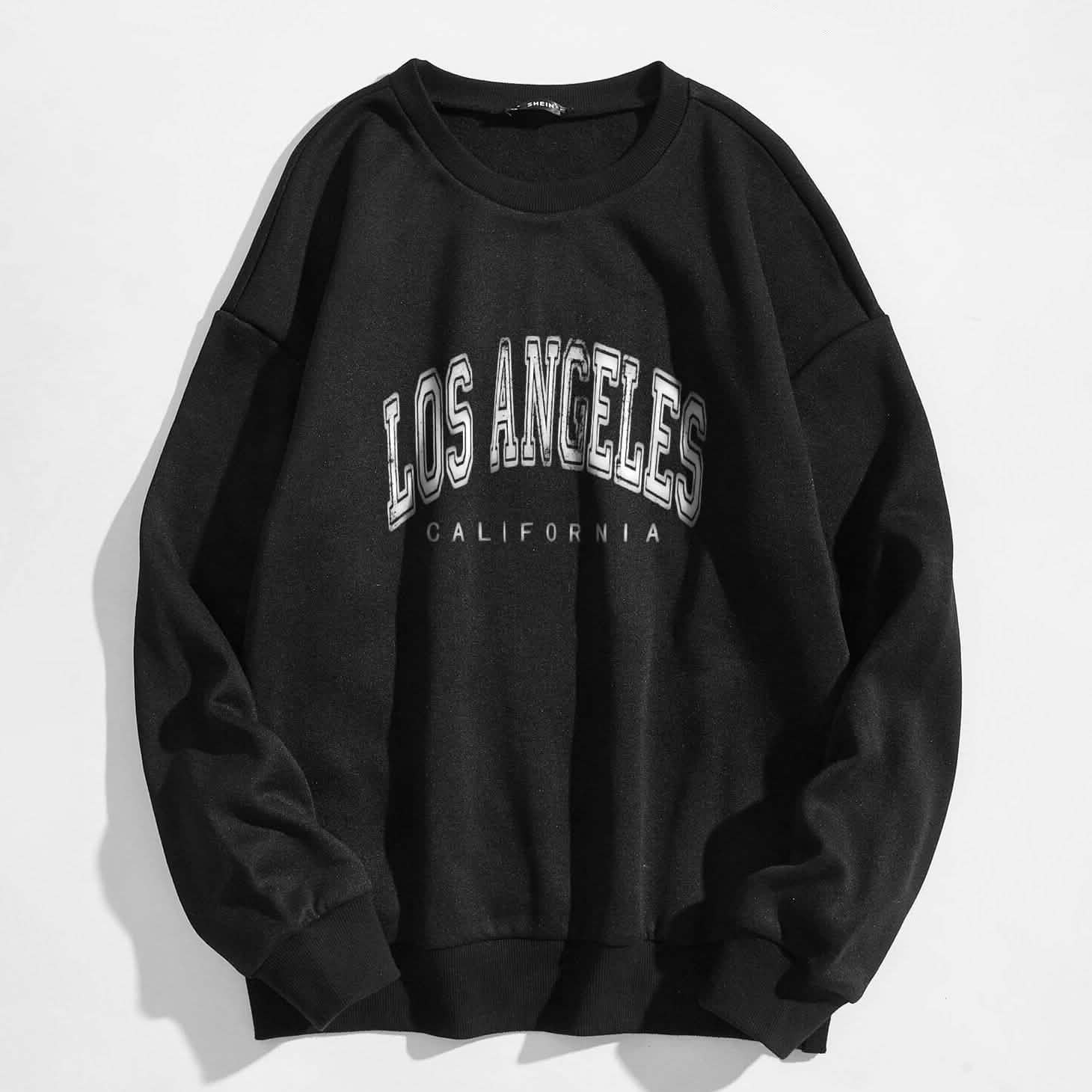 Slogan Graphic Thermal Lined Sweatshirt