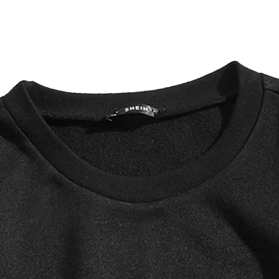 Slogan Graphic Thermal Lined Sweatshirt