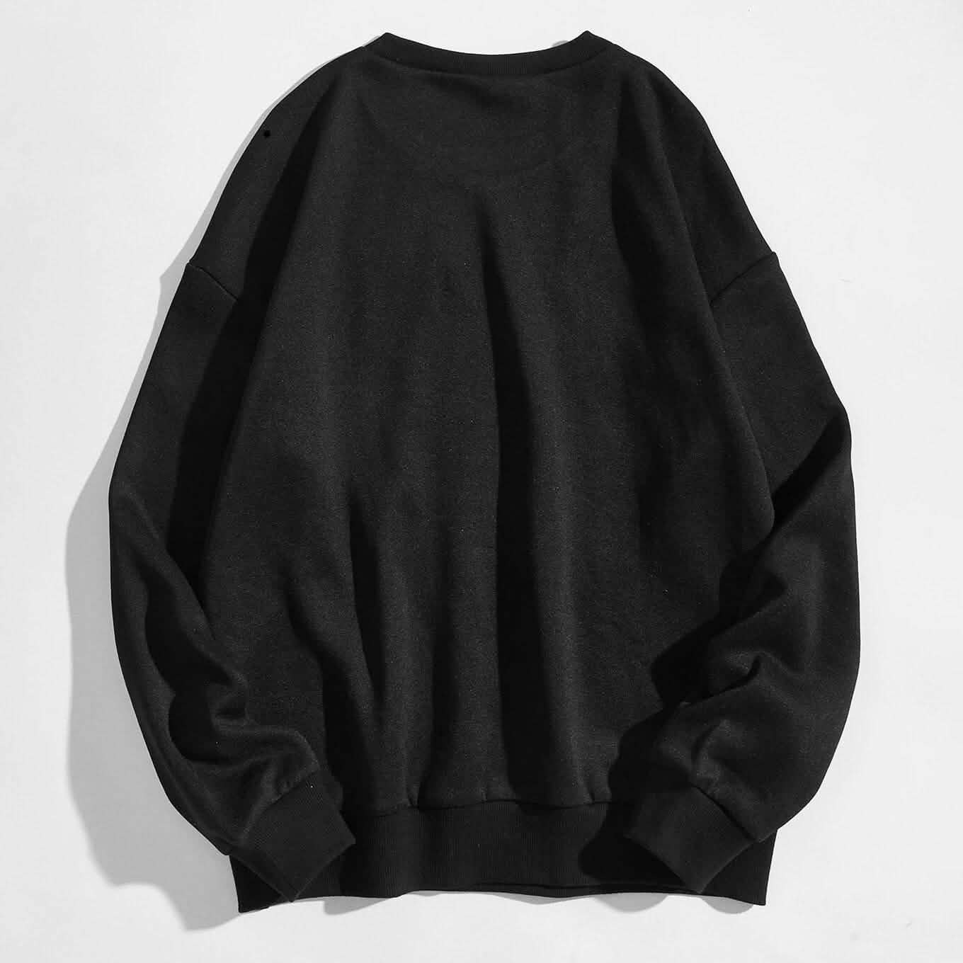 Slogan Graphic Thermal Lined Sweatshirt
