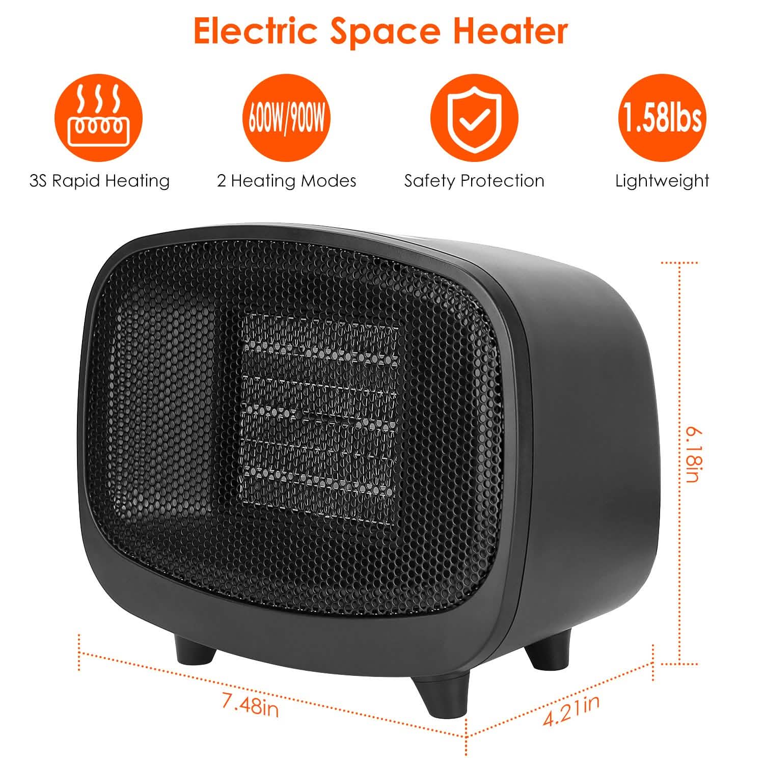 Small Portable Electric Space Heater