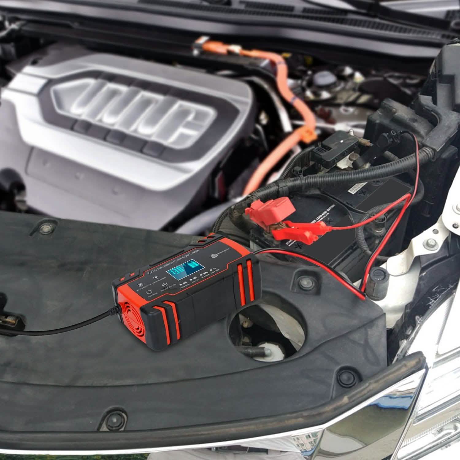 Smart Automatic Battery Charger with LCD Display