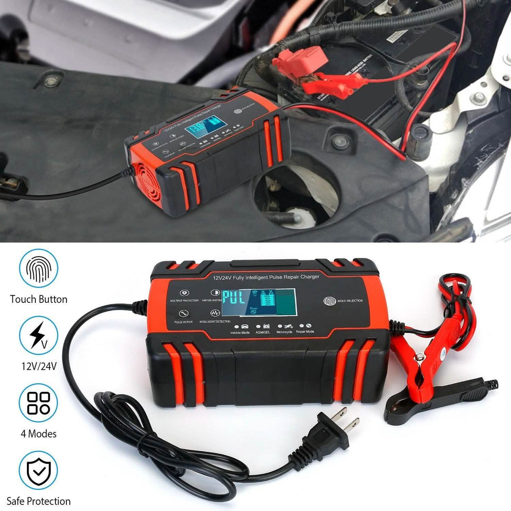 Smart Automatic Battery Charger with LCD Display