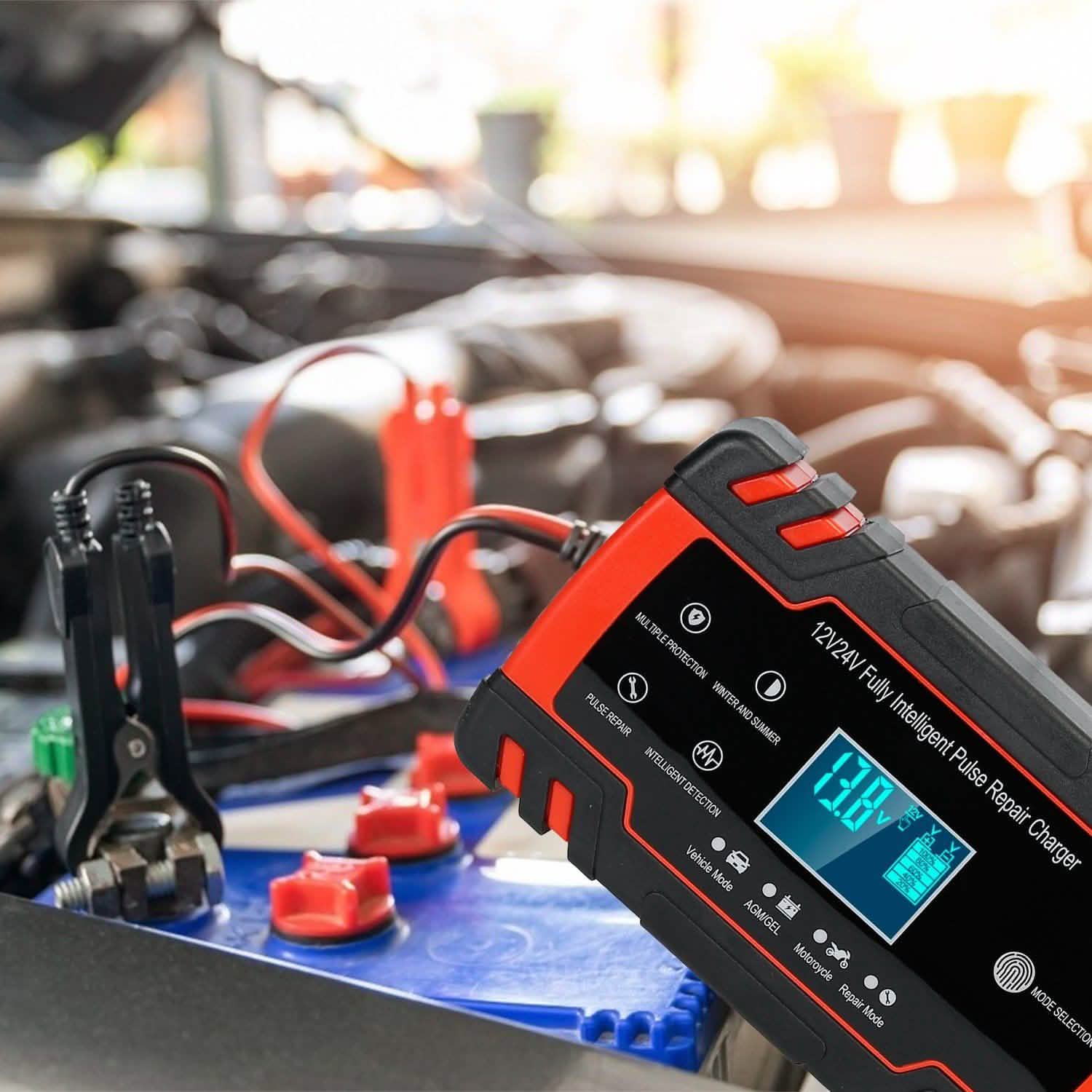 Smart Automatic Battery Charger with LCD Display
