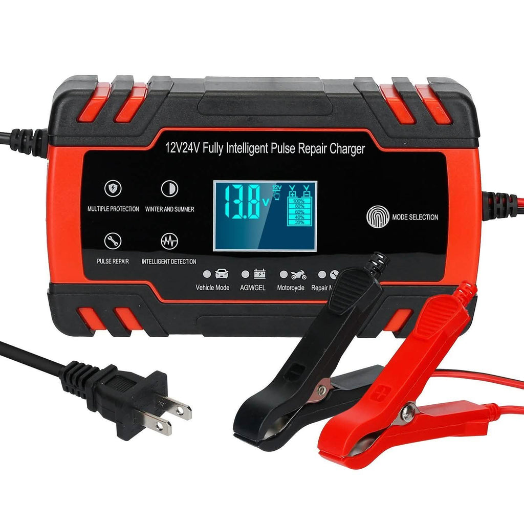 Smart Automatic Battery Charger with LCD Display