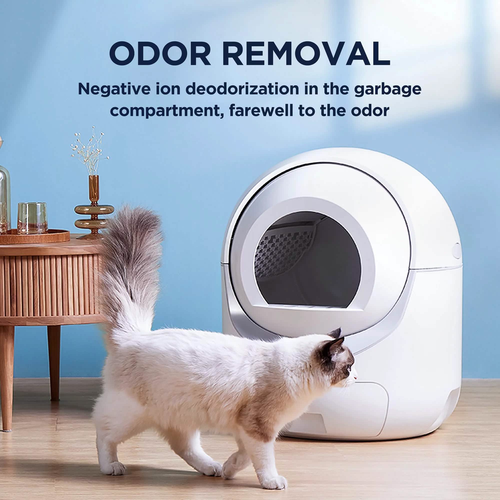 Smart Automatic Litter Box, Self -Cleaning Cat Litter Box for Multiple Cats