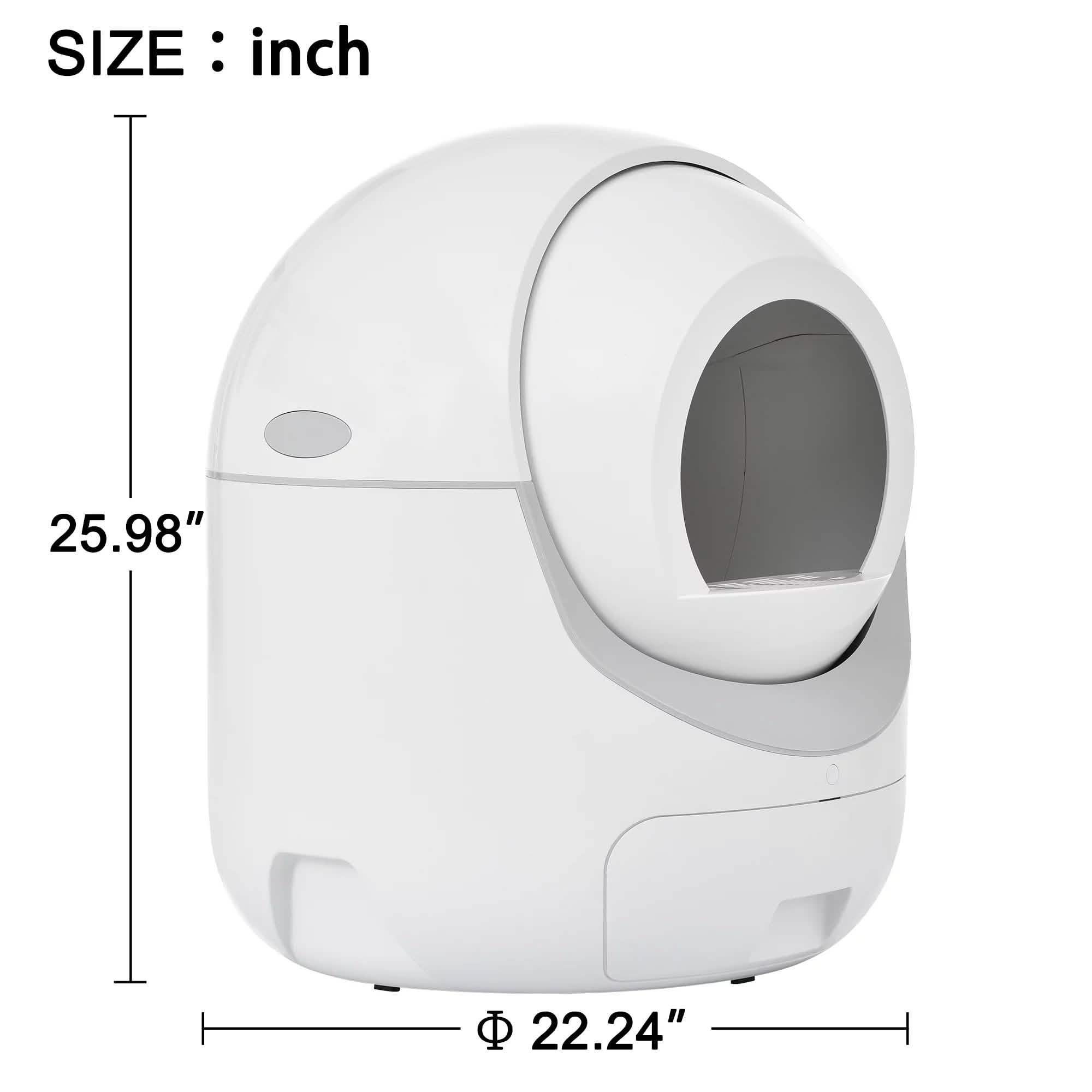 Smart Automatic Litter Box, Self -Cleaning Cat Litter Box for Multiple Cats