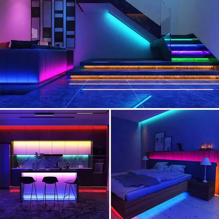 Smart Home Sound Activated Multi-Color LED Light Strip with Remote